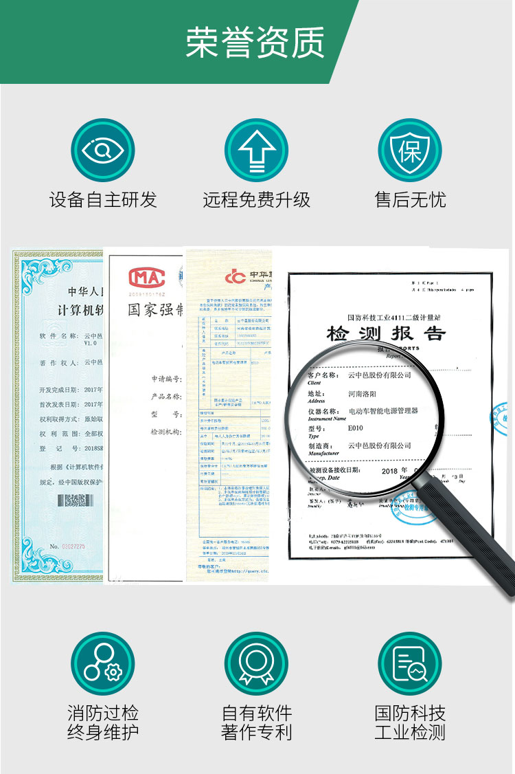 電動車1路智能充電插座榮譽(yù)資質(zhì)
